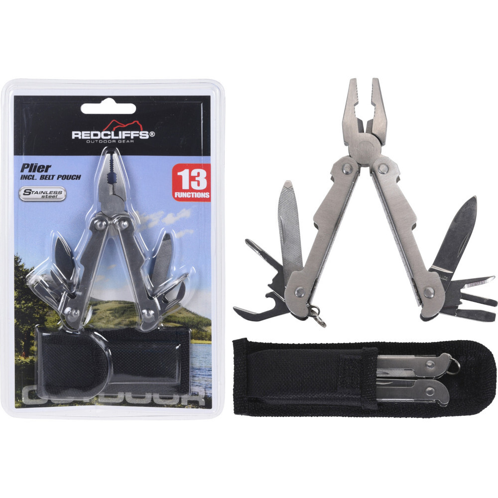 Multitool mit 25 Funktionen aus Edelstahl mit Tasche