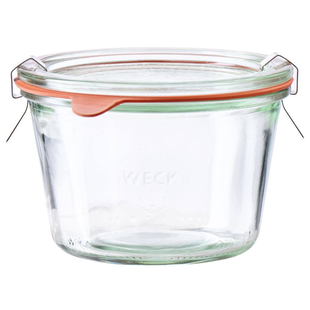 WECK&reg; Einmach-Glas 250 ml mit Deckel, Einmachring und Klammern