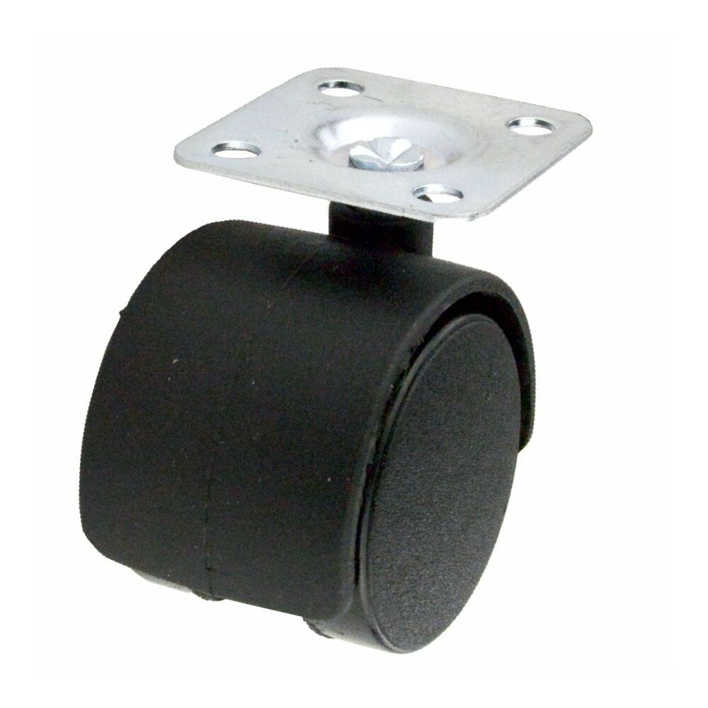 M&ouml;belrolle Lenkrolle &Oslash;40mm PVC Tragkraft 25kg schwarz Transportrolle Laufrolle