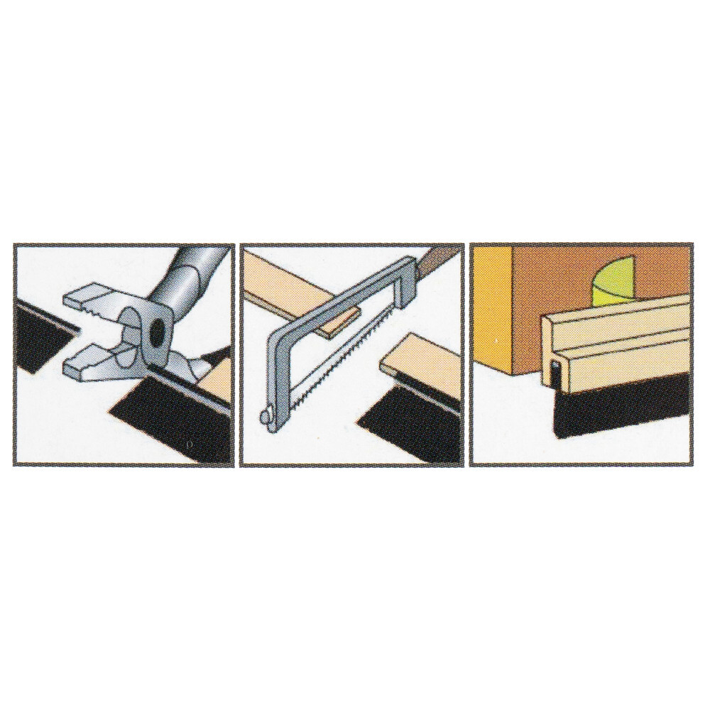 B&uuml;rstenleiste selbstklebend aus PVC wei&szlig; image number 2