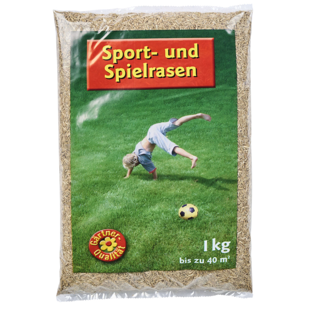 Sportrasen Samen 1kg 40m&sup2; Spielrasen Saatgut Rasensamen Rasen Saat Grassamen image number 1