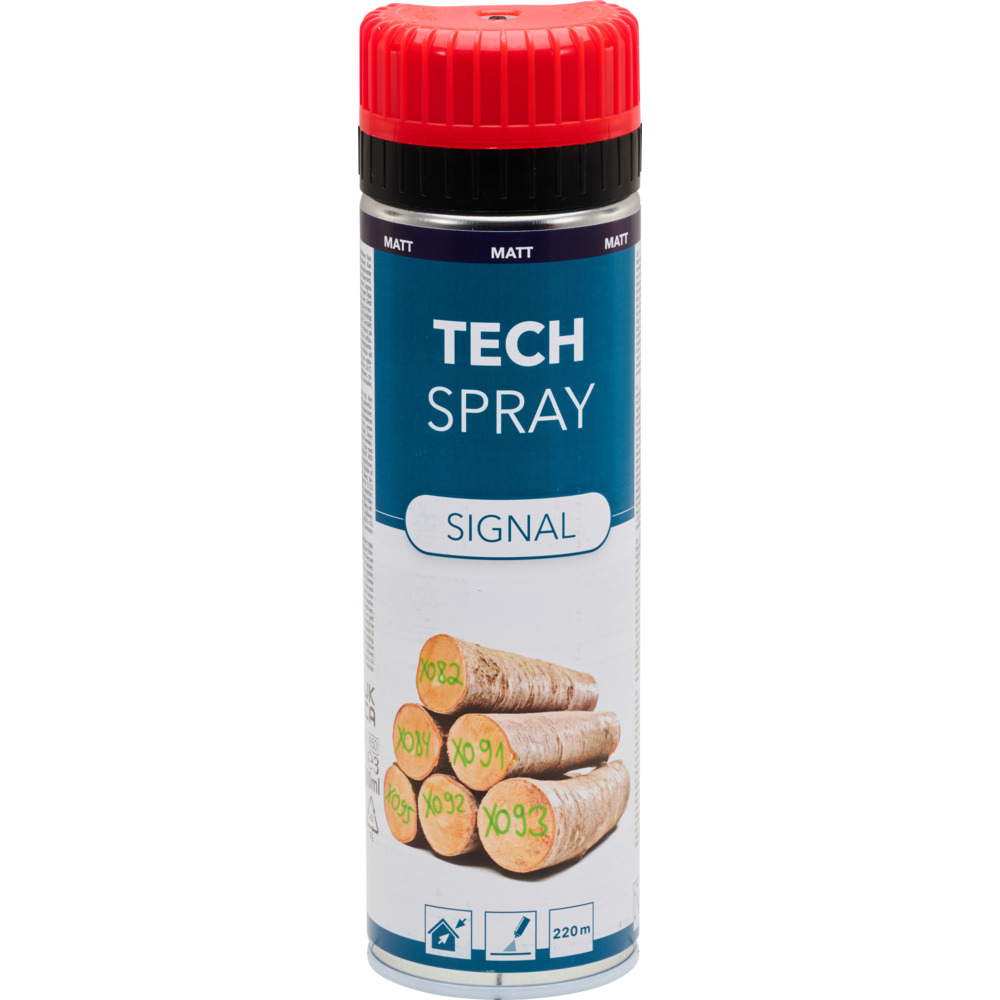 Tech Spray Signal matt, Markierspray 500 ml rot image number 1