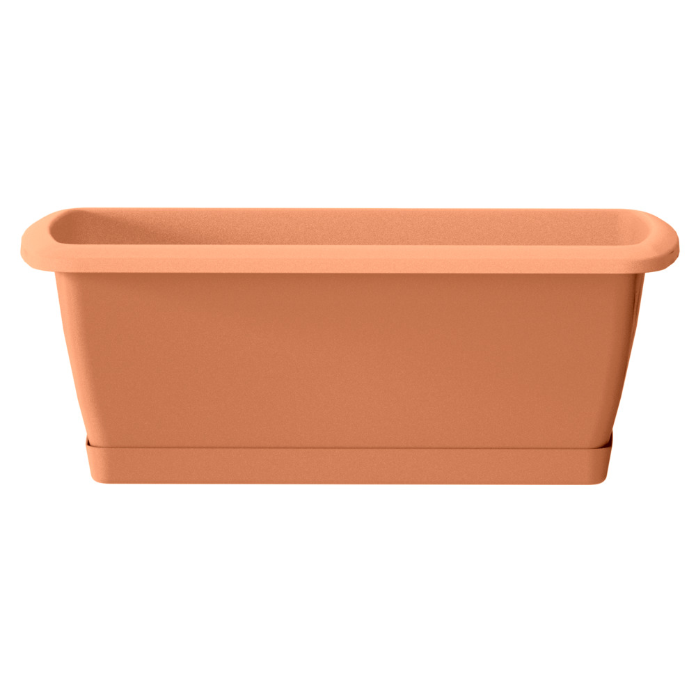 Prosperplast Balkonkasten Respana 78,6 x 18,4 cm in Terracotta mit Untersetzer