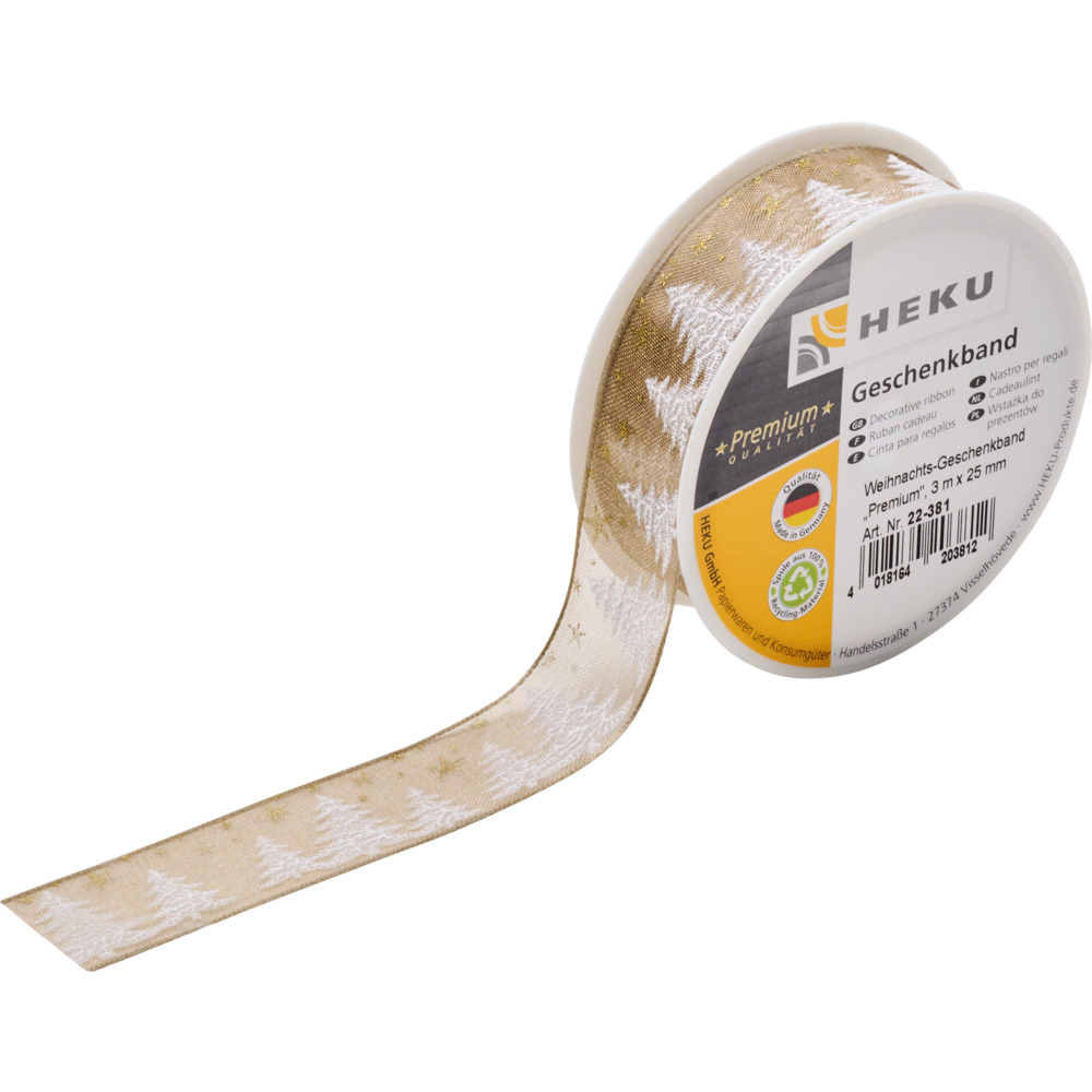 Geschenkband Weihnachten, 3 m x 25 mm image number 4