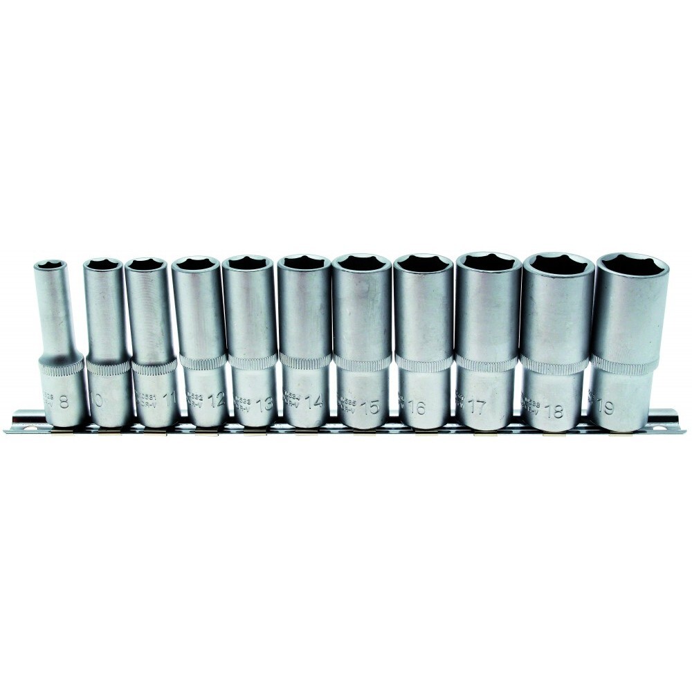 Steckschl&uuml;ssel-Eins&auml;tze tief 8-19 mm, 11-tlg. 3/8''