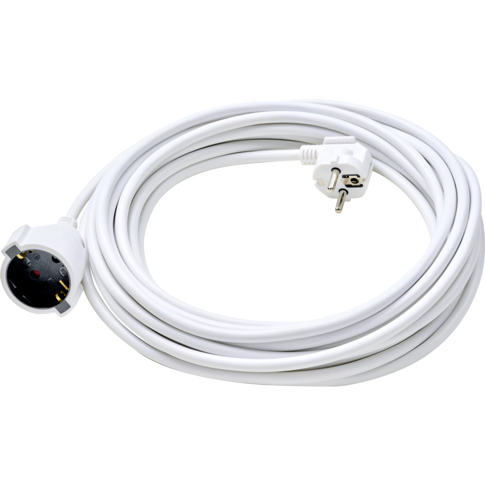Verl&auml;ngerungskabel mit Schutzkontakt Stecker 10 m, wei&szlig;