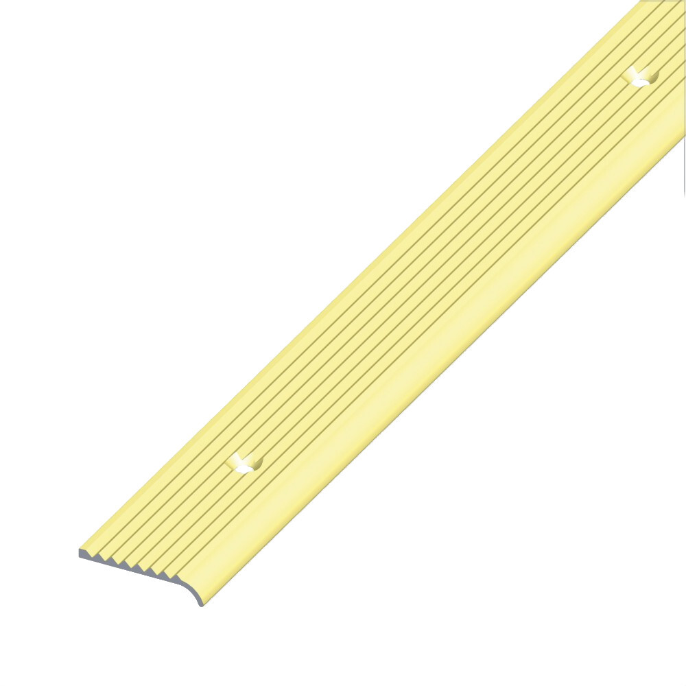 Abschlussprofil Aluminium messingeloxiert, gelocht, gerillt