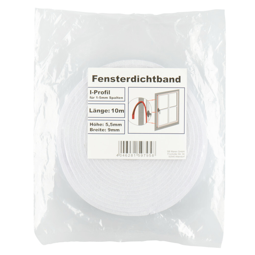 Fensterdichtung 2 x 5 m Rollen mit I-Profil 9 x 5,5 mm image number 1