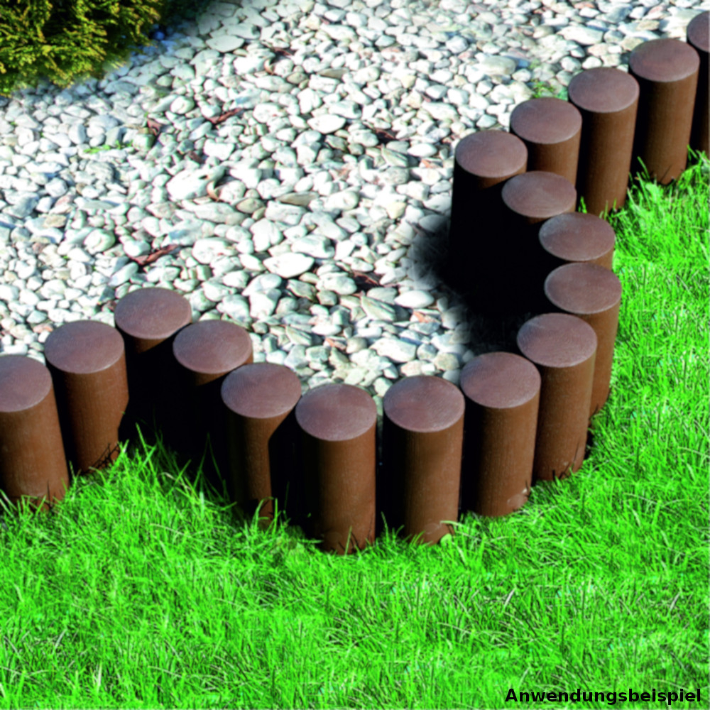 Rasenkante Palisade 8 St&uuml;ck 2,3 m in Ziegelsteinrot image number 2