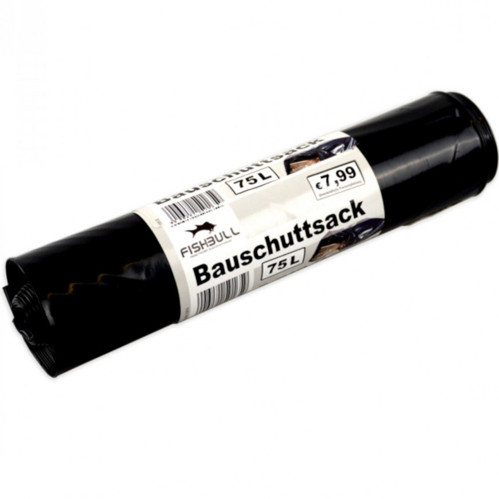 Bauschuttsack 75 Liter 100&micro; 5 St&uuml;ck in schwarz