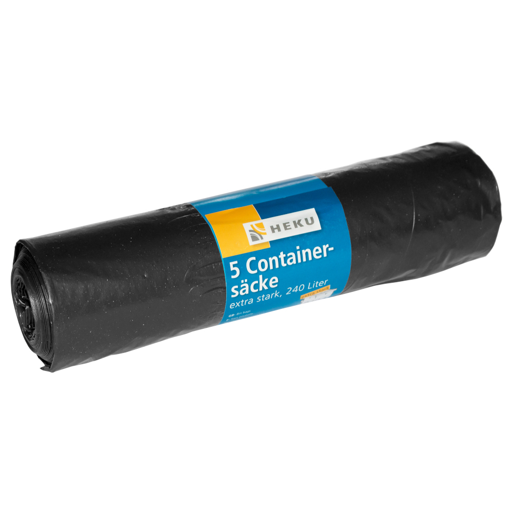 Containers&auml;cke 240 Liter extra stark 45&micro; 5 St&uuml;ck in Schwarz