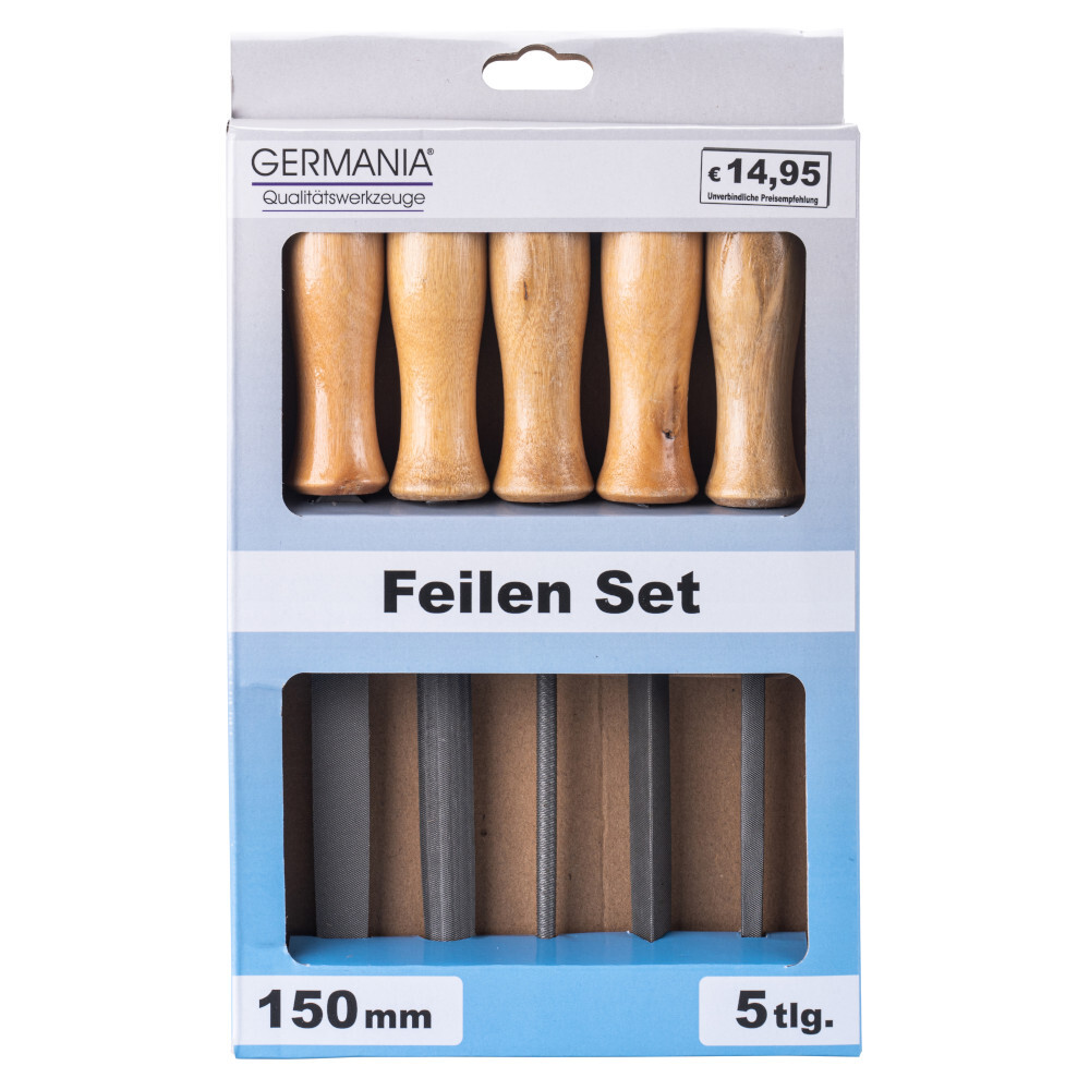 Feilensatz mit Holzgriff 5-teilig 150 mm image number 1