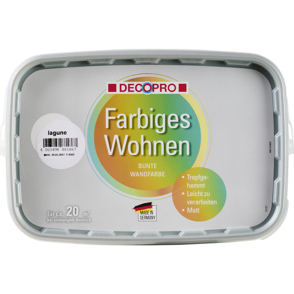 DECOPRO Wandfarbe 2,5 Liter lagune matt image number 4
