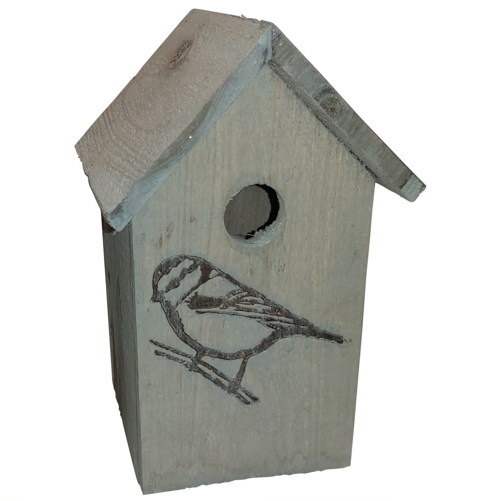 Nistkasten aus Kiefernholz in verschiedenen Farben mit Meisenmotiv image number 1