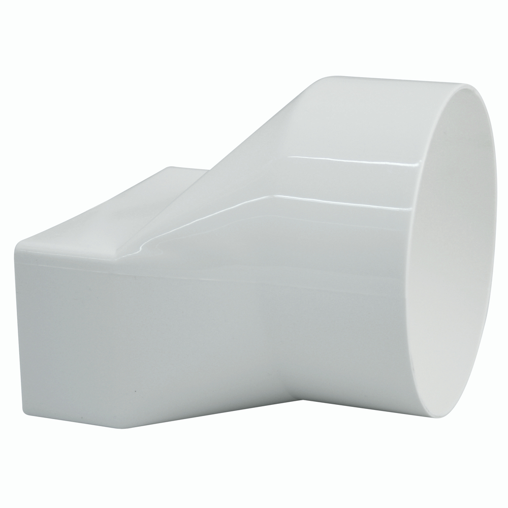 Marley &Uuml;bergangsst&uuml;ck Flachkanal 110x54mm nach L&uuml;ftungsrohr &Oslash; 100mm