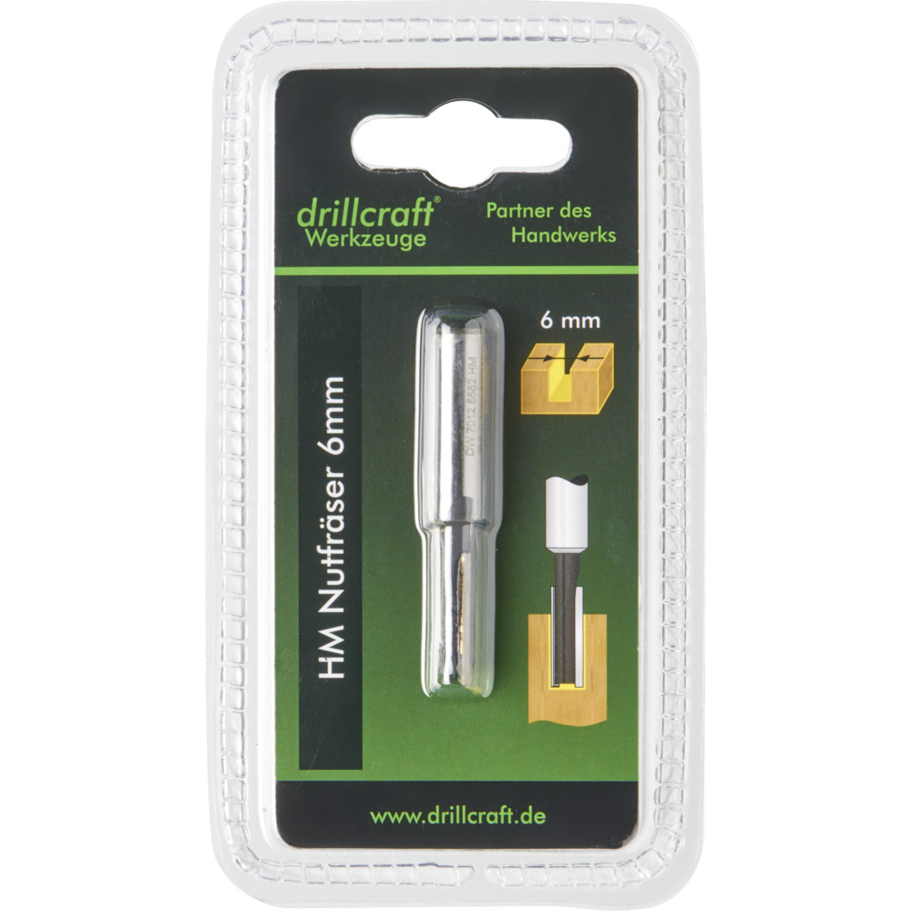 HM Nutfr&auml;ser 6mm Drillcraft Oberfr&auml;ser Holzfr&auml;ser Nut Fr&auml;ser Nutenfr&auml;ser image number 2