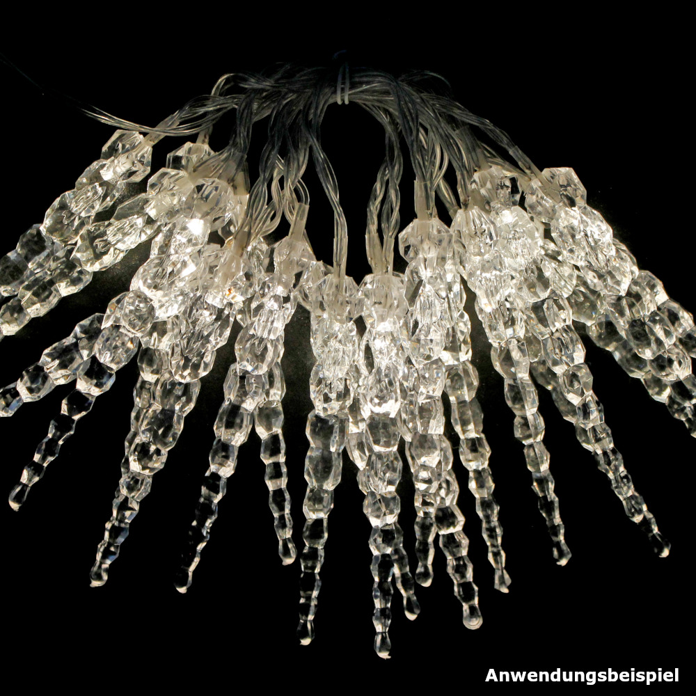 LED-Lichterkette 2,2 m mit 20 Eiszapfen und 20 LEDs image number 2