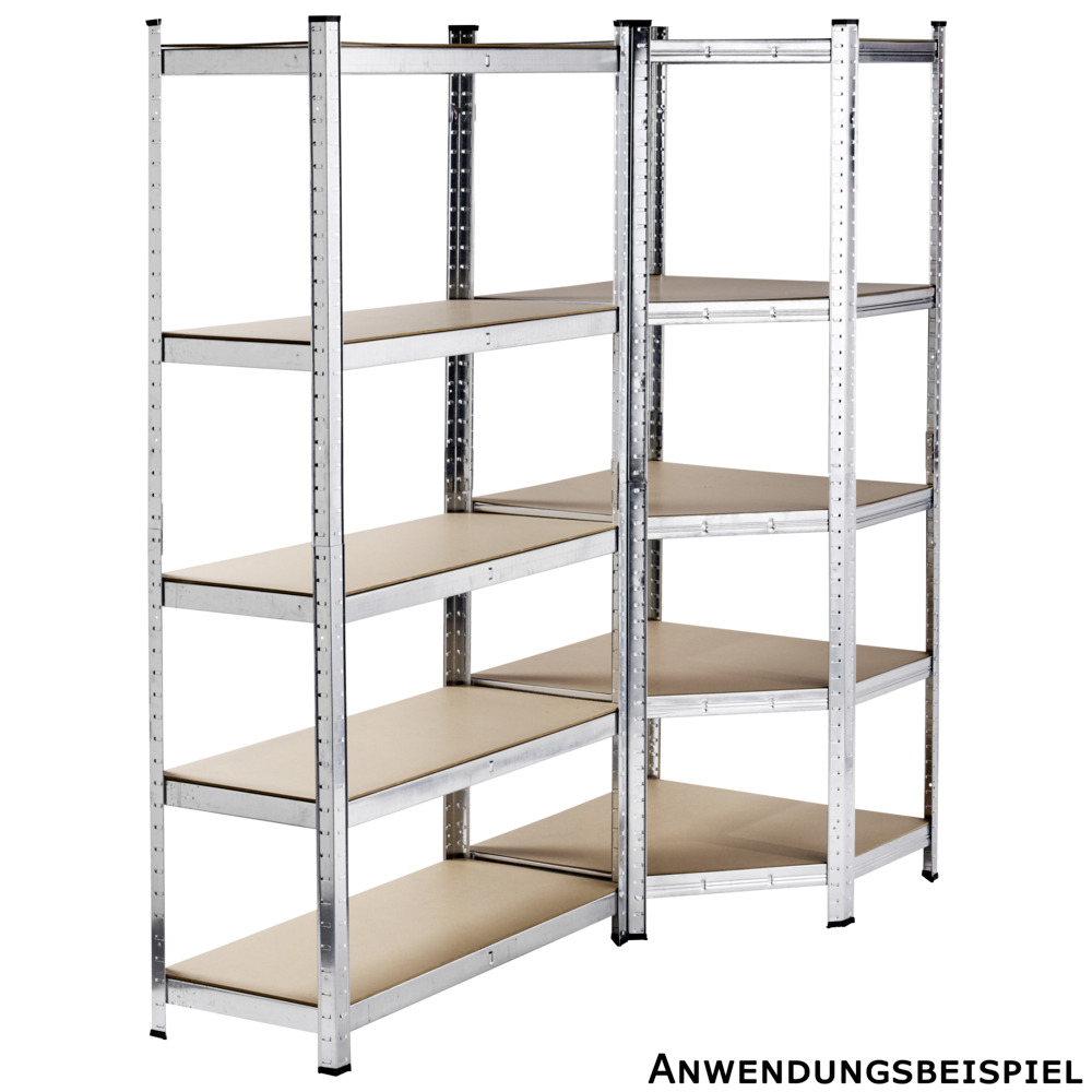 Schwerlastregal steckbar, eckig aus Stahl f&uuml;r 875 kg mit MDF B&ouml;den image number 2