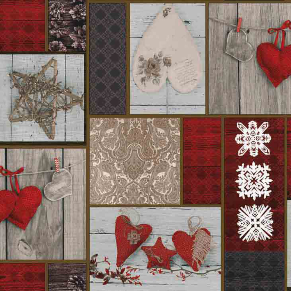 Wachstuch X-Mas 1,40m Coeur
