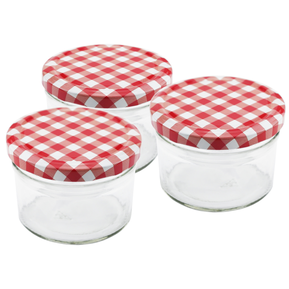 Einmachgl&auml;ser 3 St&uuml;ck 230 ml mit Deckel