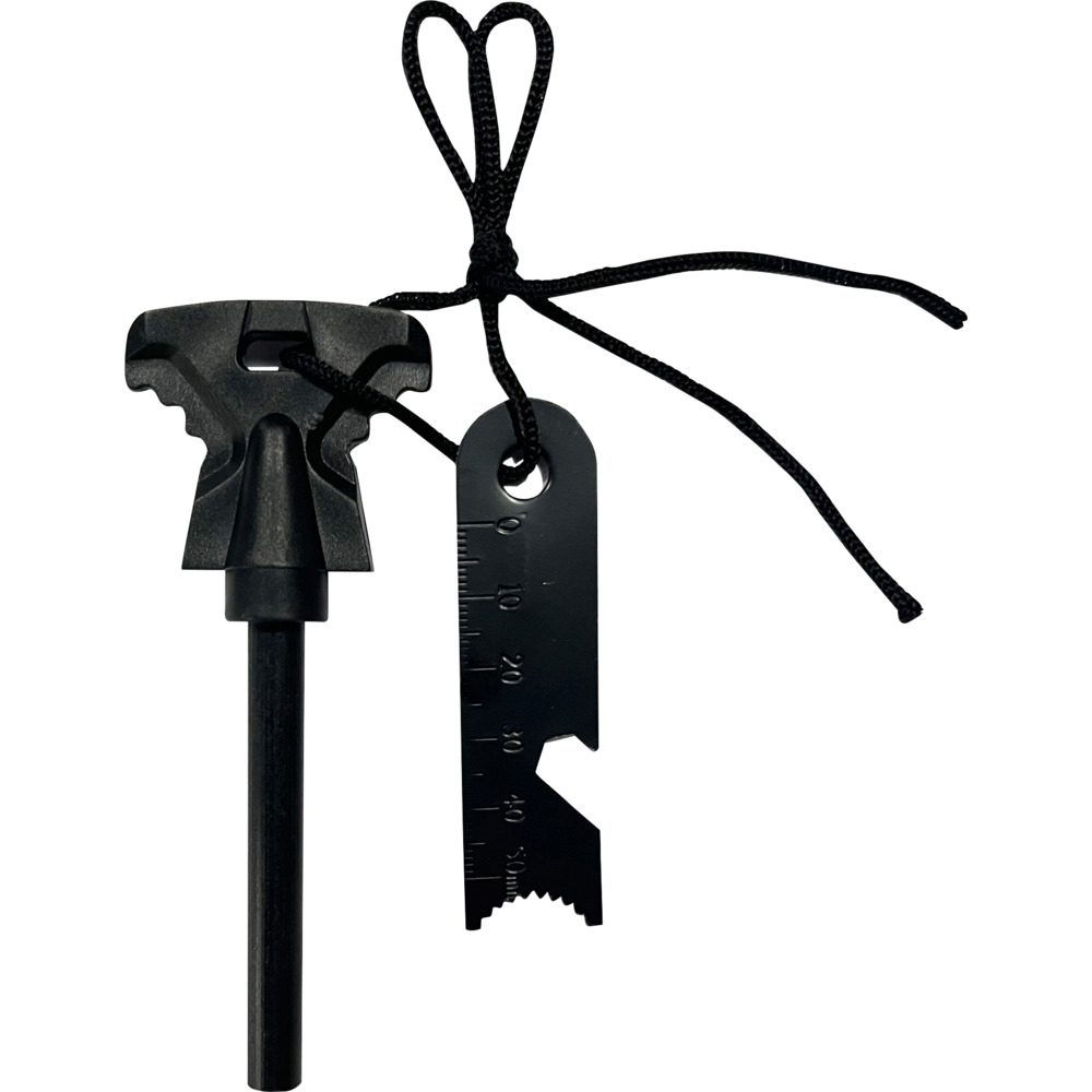 Feuerstahl-Set 3‑teilig mit Mini-Lineal und Flaschen&ouml;ffner