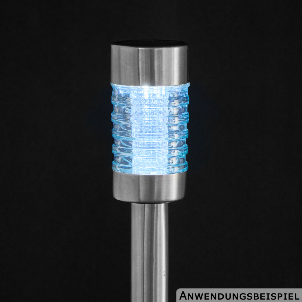 Solar-LED-Gartenleuchte silber image number 1