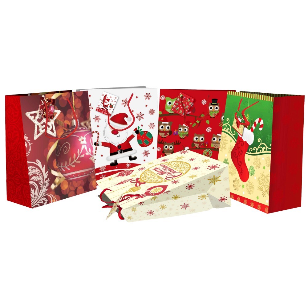 Geschenktasche Jumbo mit Weihnachtsdekor