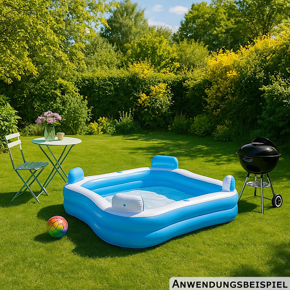 Lounge-Pool eckig 183x183x51 cm aus PVC image number 2