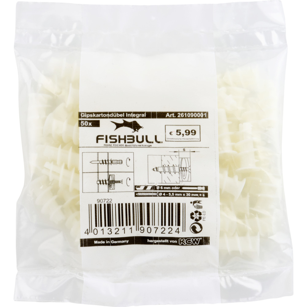 GERMANIA&reg; Gipskartond&uuml;bel &Oslash;6mm 50St. Integral image number 2