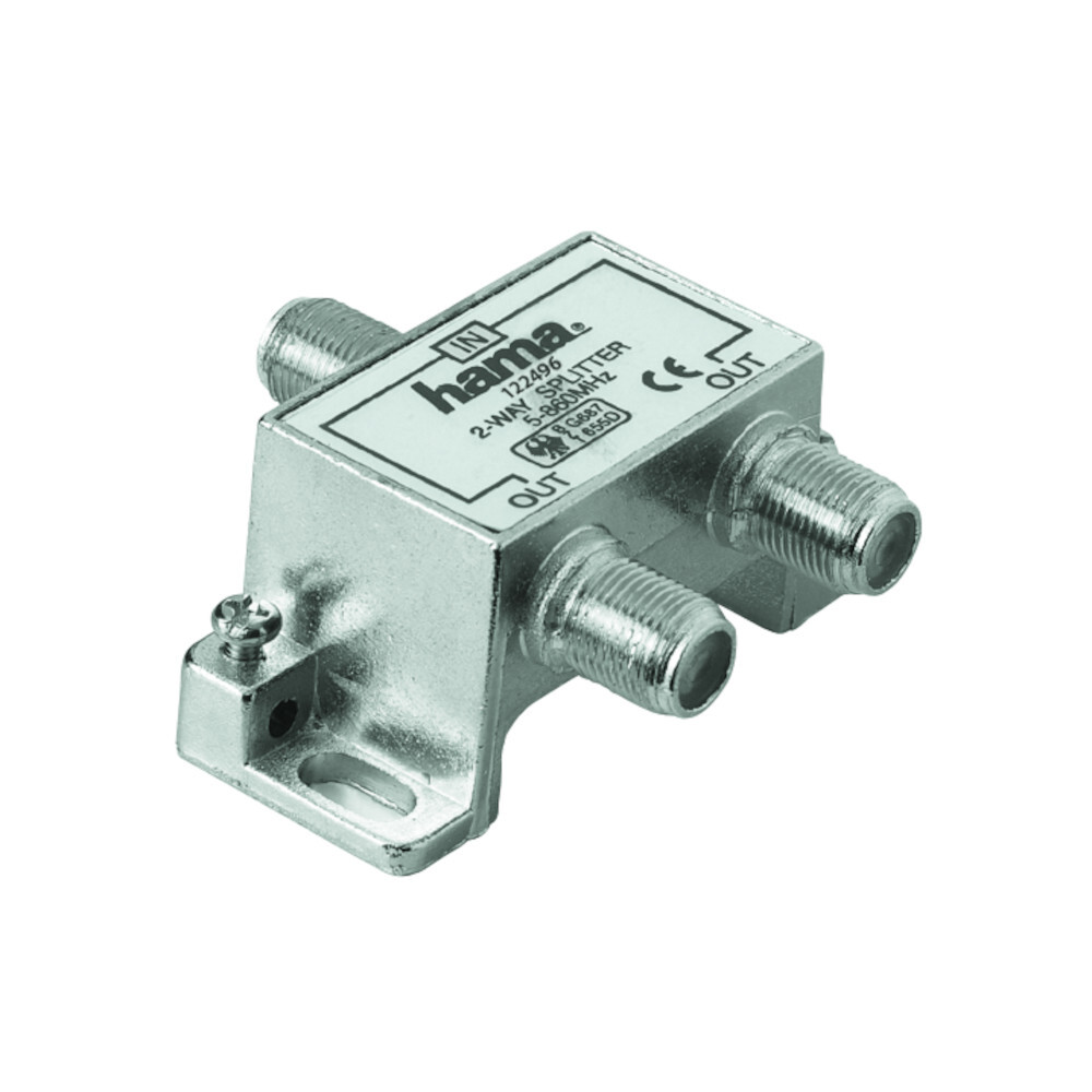 hama&reg; Breitband SAT-Verteiler 2-fach, geschirmt