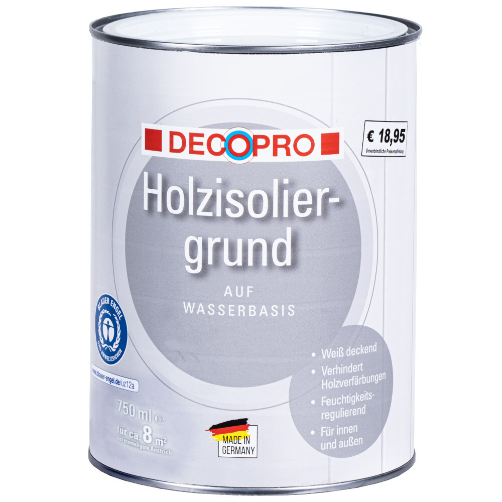 DECOPRO Holzisoliergrund wei&szlig; f&uuml;r innen und au&szlig;en
