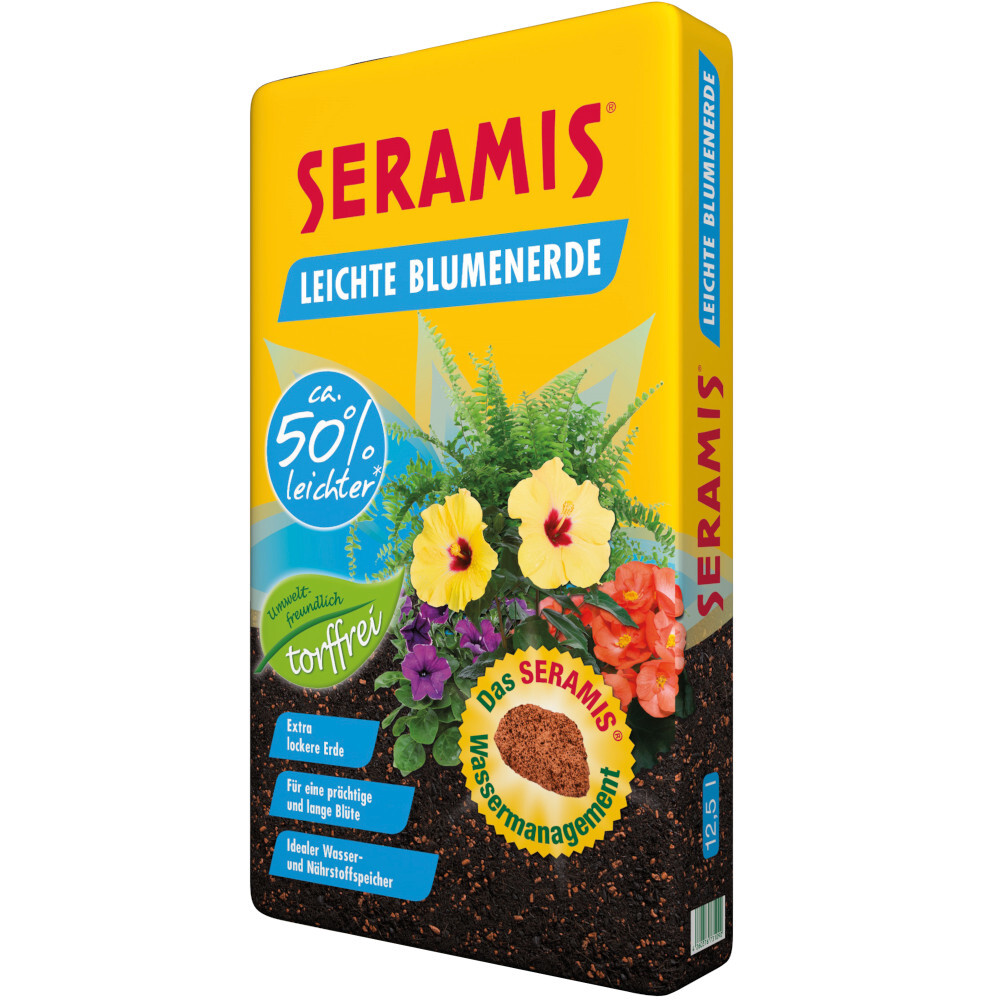 SERAMIS&reg; leichte Blumenerde 12,5 Liter, torffrei image number 2