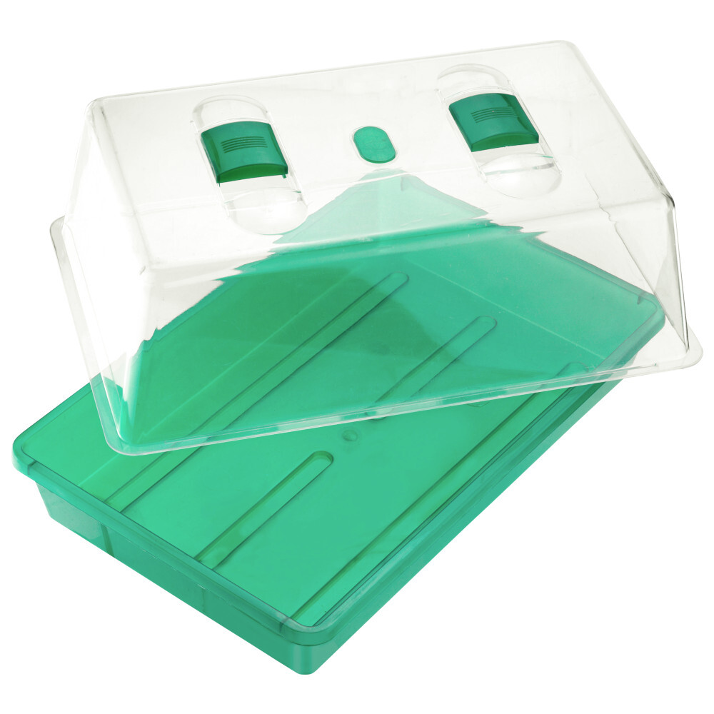 Anzuchtschale aus Kunststoff mit bel&uuml;ftetem Deckel