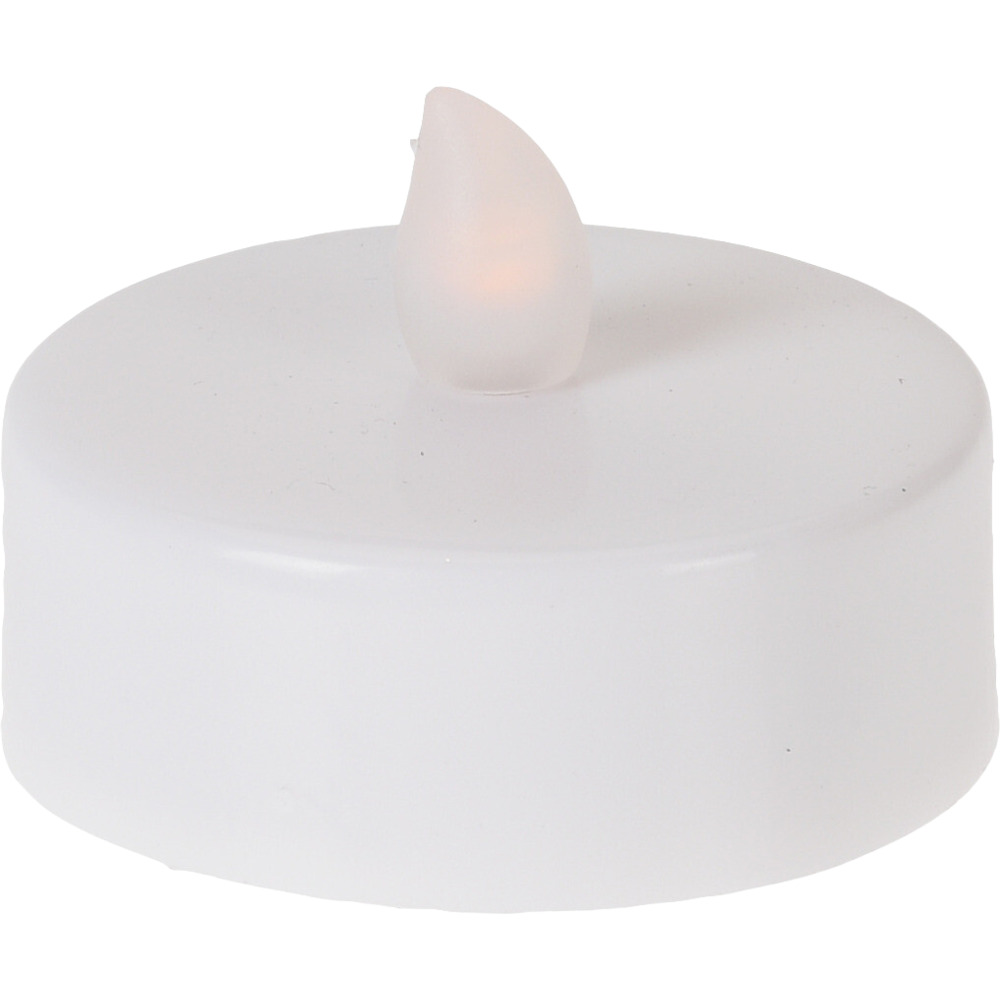 LED-Teelichter-Set Jumbo 2 St&uuml;ck flackernd in wei&szlig; mit 2 CR2032-Batterien image number 1