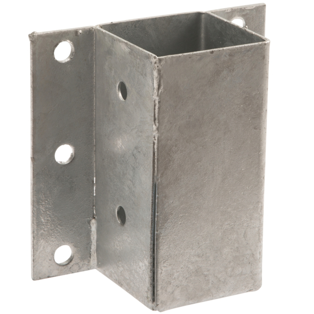 Anschraubh&uuml;lse f&uuml;r Vierkantholzpfosten 70 mm