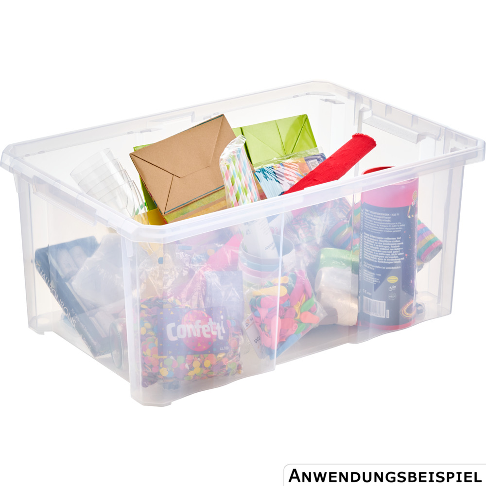 Aufbewahrungsbox mit Rollen 45 Liter, transparent image number 3