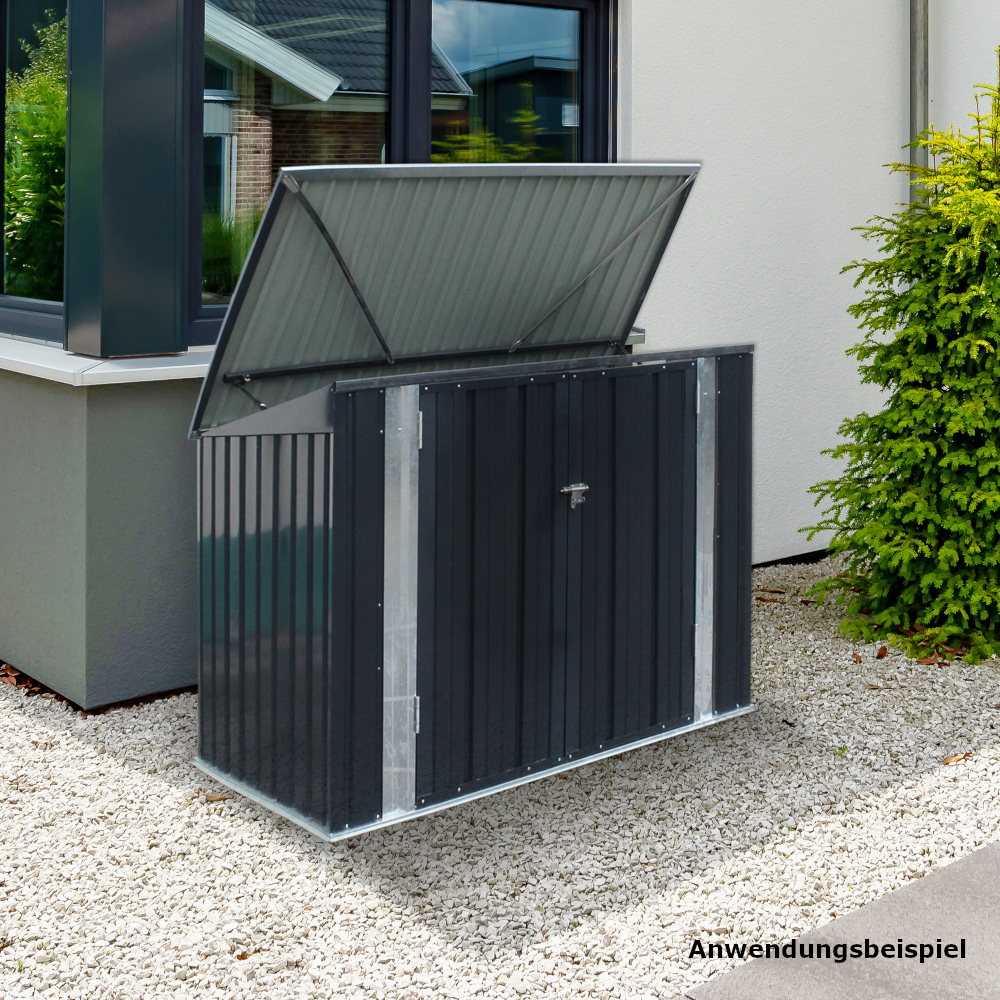 M&uuml;lltonnenbox f&uuml;r 2 M&uuml;lltonnen 120 oder 240 Liter - B-Ware image number 5