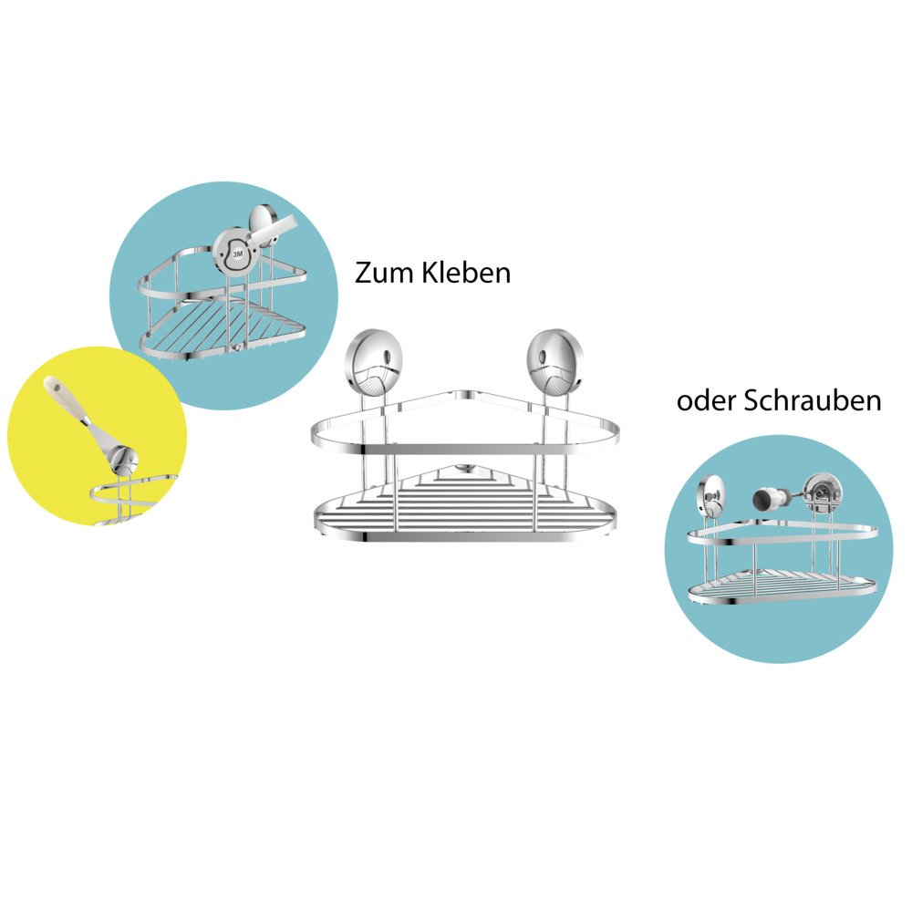 Dusch-Eckablage 180 x 130 x 110 mm image number 2