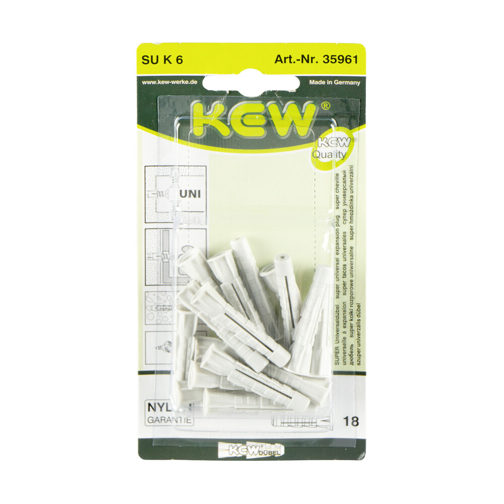 Universald&uuml;bel Set 6 mm 18 St&uuml;ck mit Kragen aus Polyamid image number 1