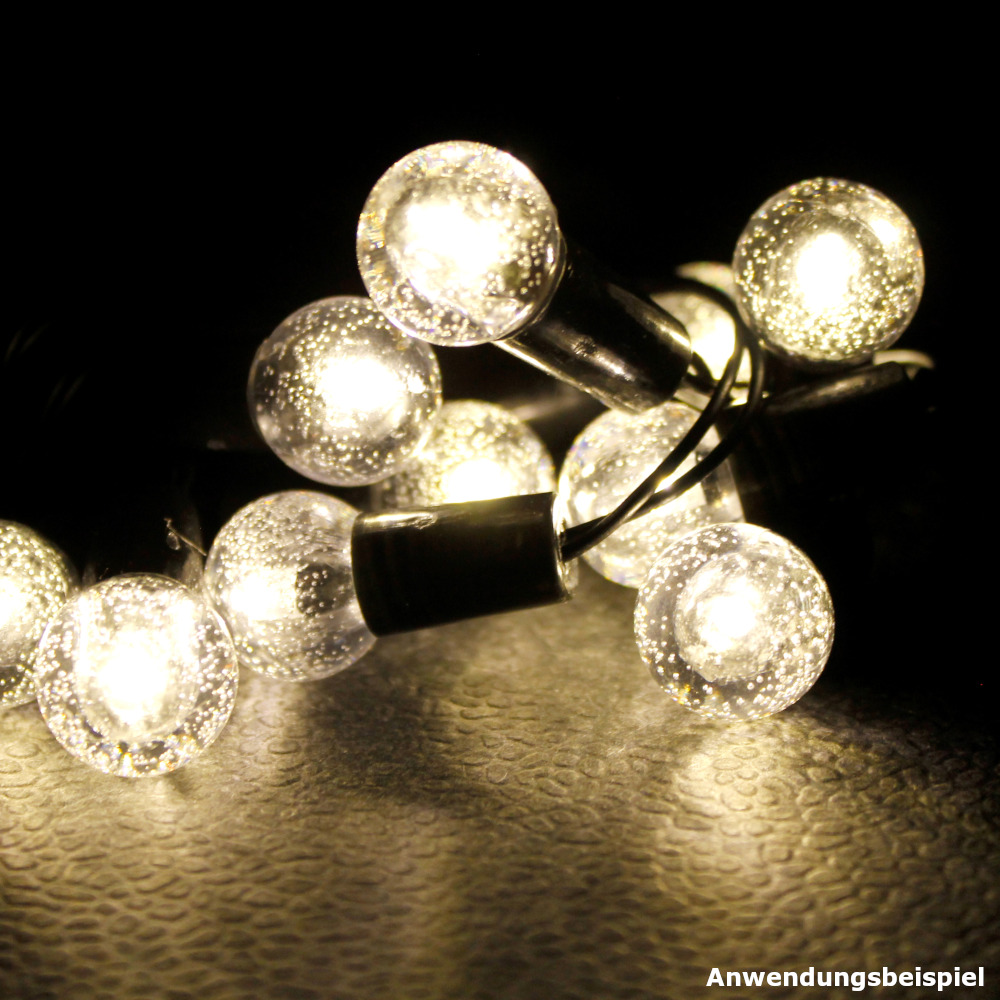 Solar-Party-Lichterkette, 2,35 m, mit 10 warmwei&szlig;en L&auml;mpchen image number 4