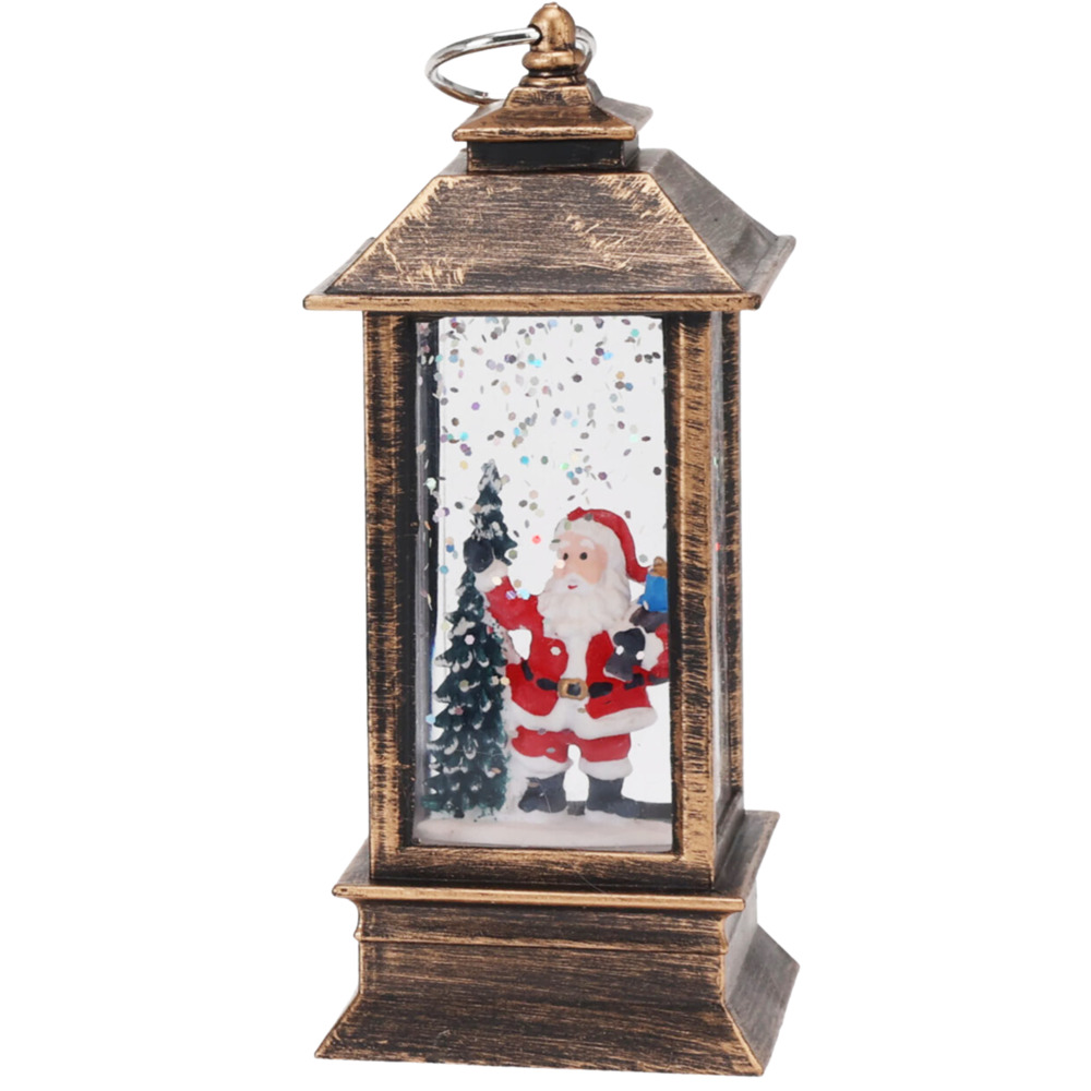 LED Laterne Glitterwirbel Metallic Gold 13 cm, sortiert image number 1