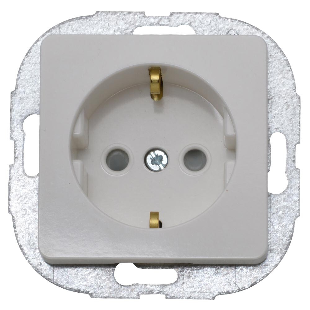 Schutzkontakt Steckdose EverLuxe wei&szlig; mit Kindersicherung