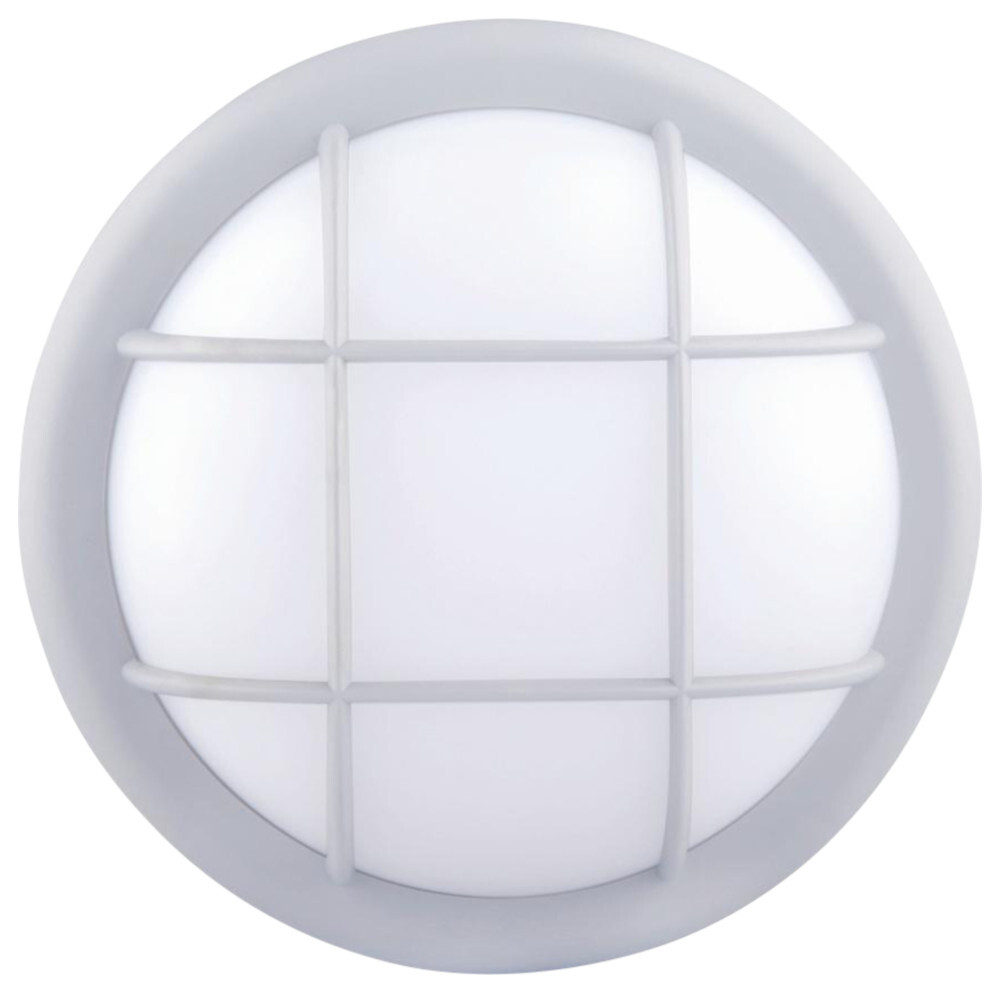 LED-Kellerleuchte rund aus Kunststoff 14 W mit Schutzgitter