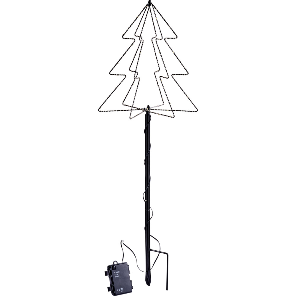 3D-Weihnachtsbaum mit LEDs und Erdspie&szlig;