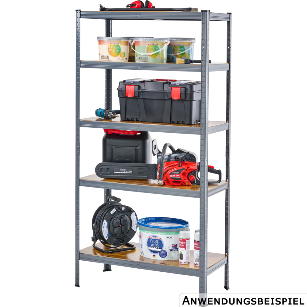 KYNAST Tools Schwerlastregal mit 5 B&ouml;den in Holzoptik image number 4