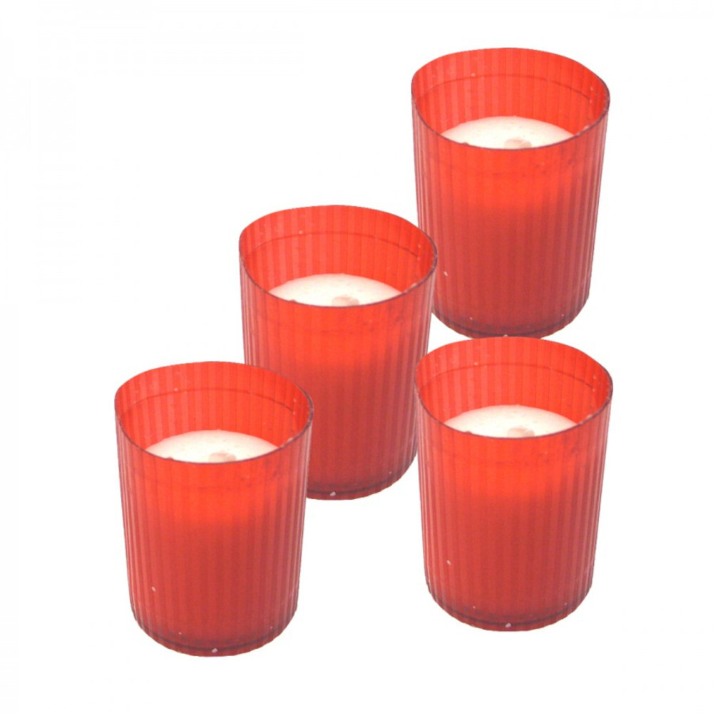 Grablicht-Ersatzkerzen 4 St&uuml;ck je &Oslash; 4,5 x 5,8 cm