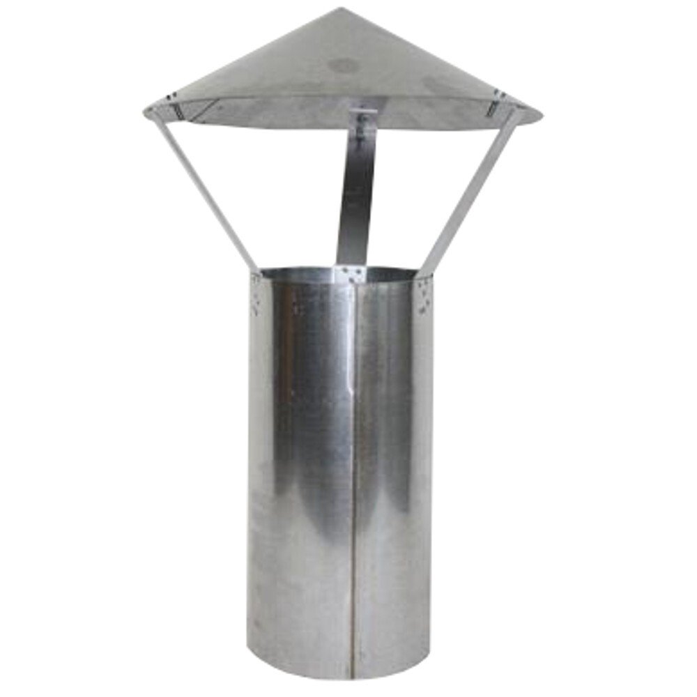 Ofenrohr Regendach 33 cm &Oslash;120 mm Stahlblech feueraluminiert