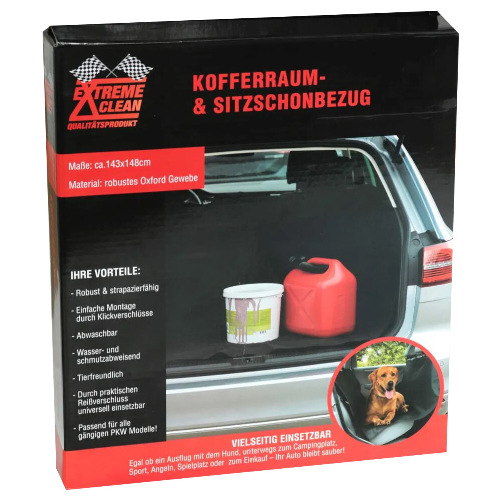 Kofferraummatte 143 x 148 cm aus Oxford-Gewebe mit Klickverschl&uuml;ssen image number 1