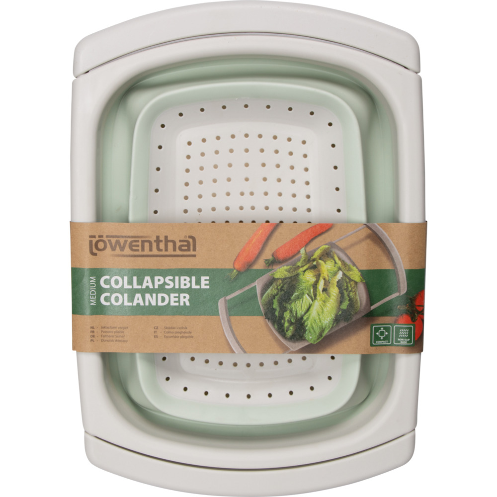 Sieb faltbar medium ausziehbar 38/60 x 26,5 x 4,5 cm grau image number 1