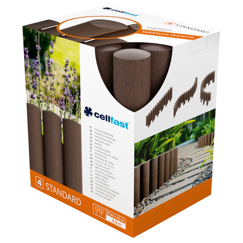 Rasenkante Palisade 10 St&uuml;ck 2,3 m aus Kunststoff image number 1